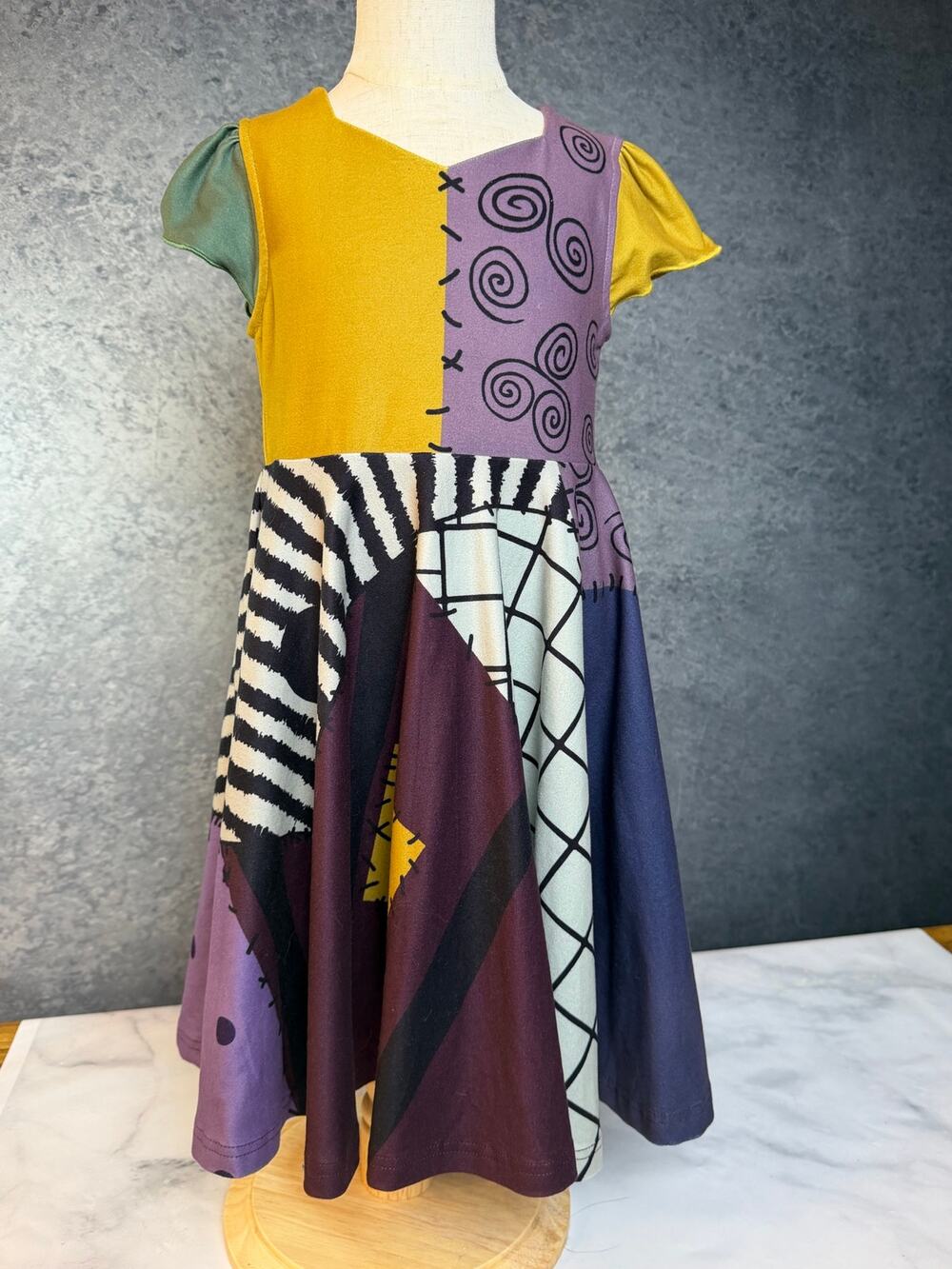 Only Little Once Sally-Inspired (Nightmare Before Christmas) Twirl Dress Sz 6